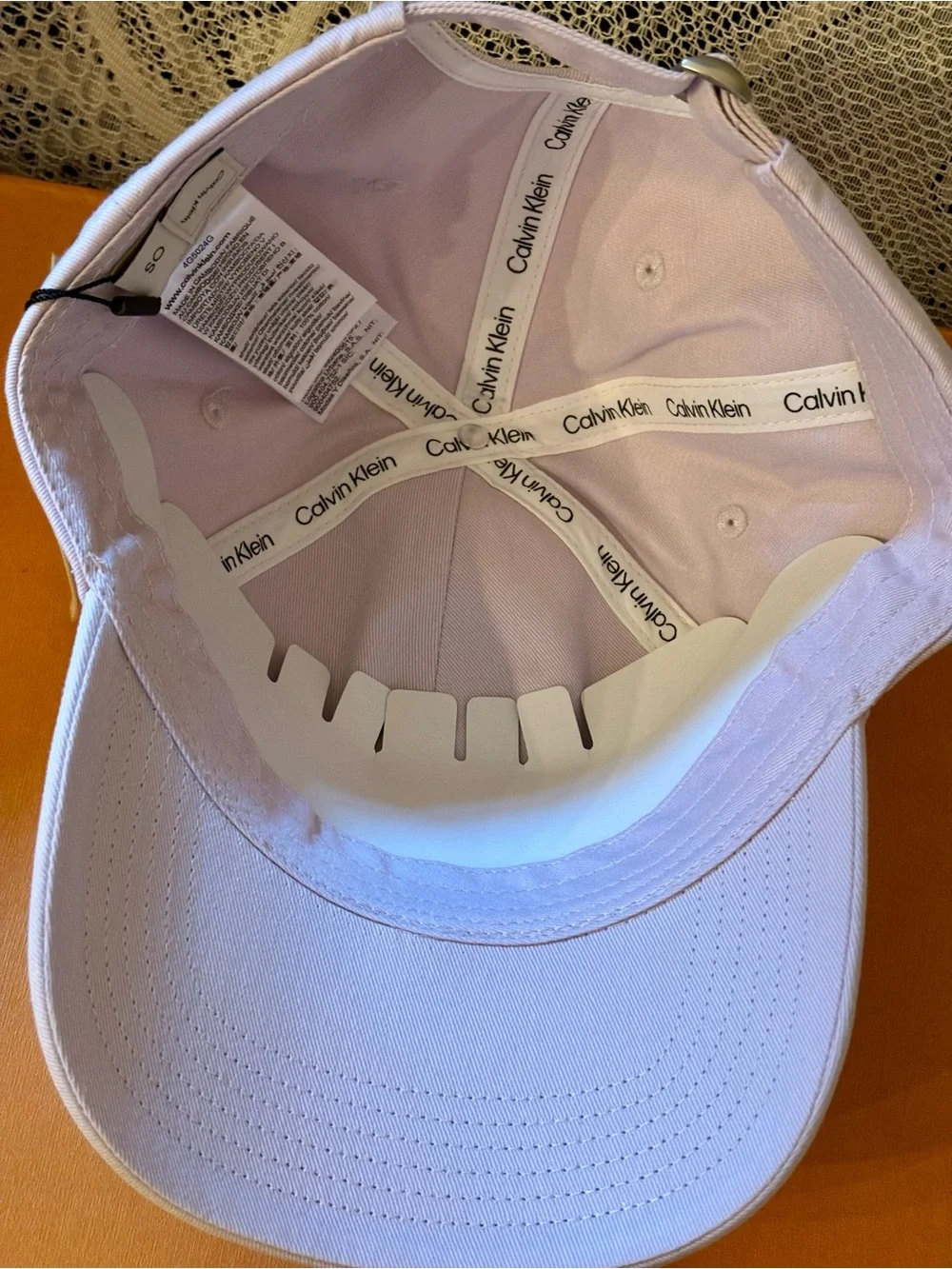Calvin Klein Light Purple Baseball Cap With Embroidered CK Logo